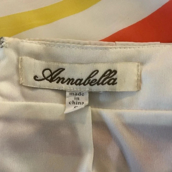 Annabella women’s size small striped skirt with pockets lined polyester nwot - Picture 7 of 10